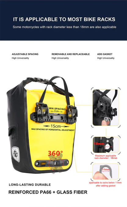 Rhinowalk Waterproof Pannier Rear Rack Bag-RK6202 7L