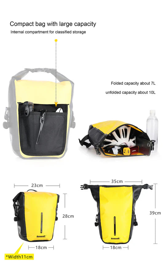 Rhinowalk Waterproof Pannier Rear Rack Bag-RK6202 7L