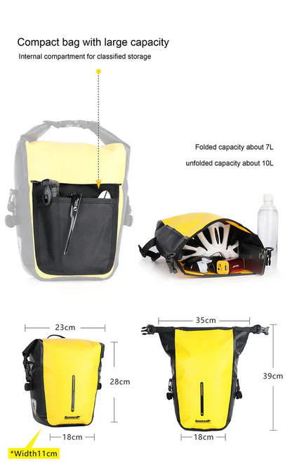 Rhinowalk Waterproof Pannier Rear Rack Bag-RK6202 7L