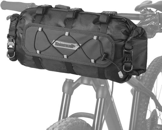 Rhinowalk Handlebar Bag Bicycle Front Bag Lightweight Waterproof Roll Bag 12L with Shoulder Strap RK9300