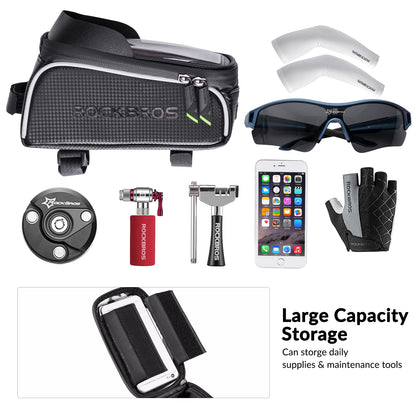 ROCKBROS Bike Phone Front Frame Bag Waterproof