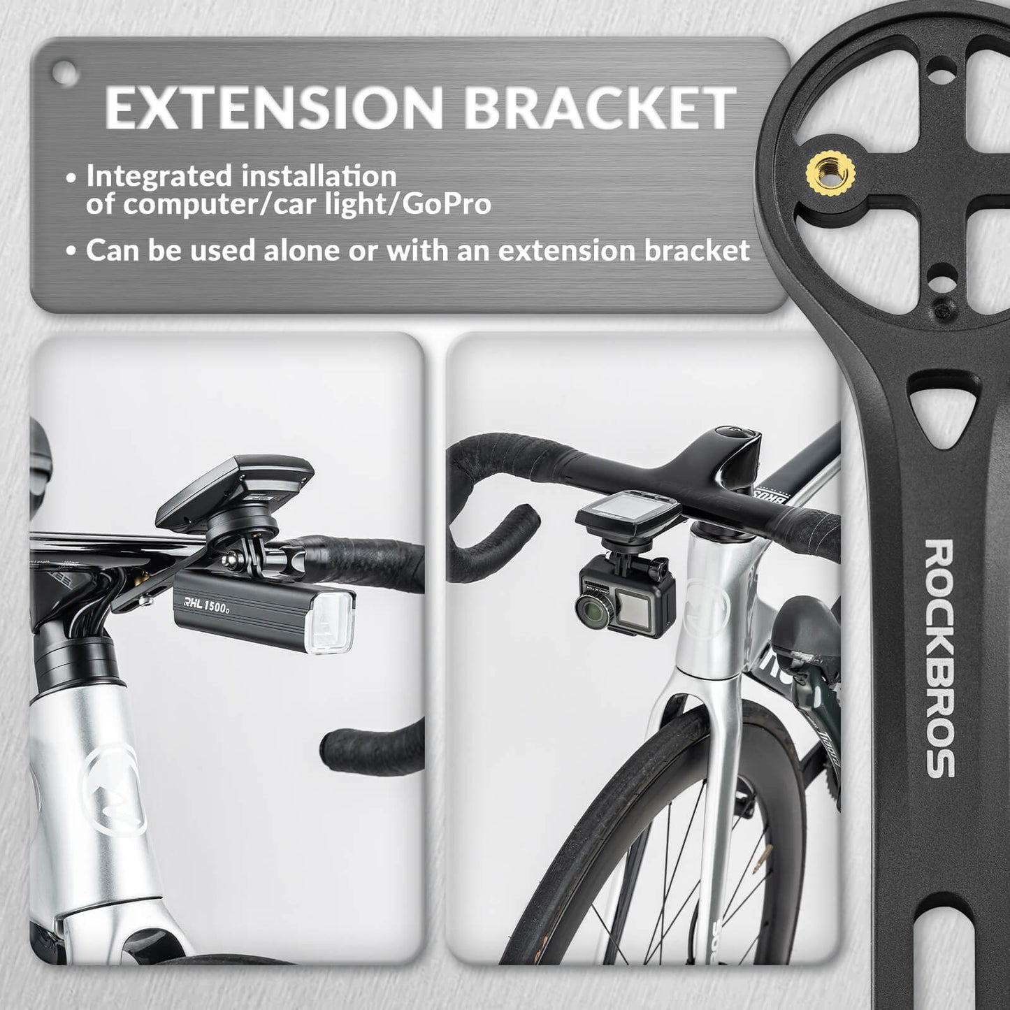 ROCKBROS Bicycle Computer Mount Compatible with Sport Camera Adapter