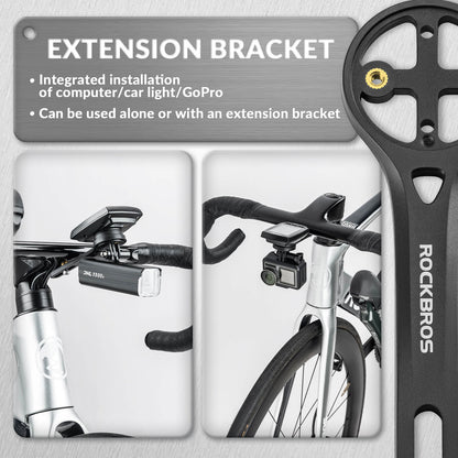 ROCKBROS Bicycle Computer Mount Compatible with Sport Camera Adapter