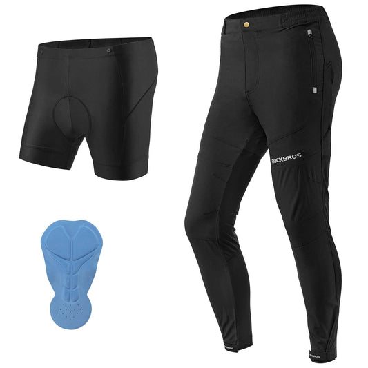 ROCKBROS Breathable Cycling Trousers 2 in 1 With Quick-Drying Padding