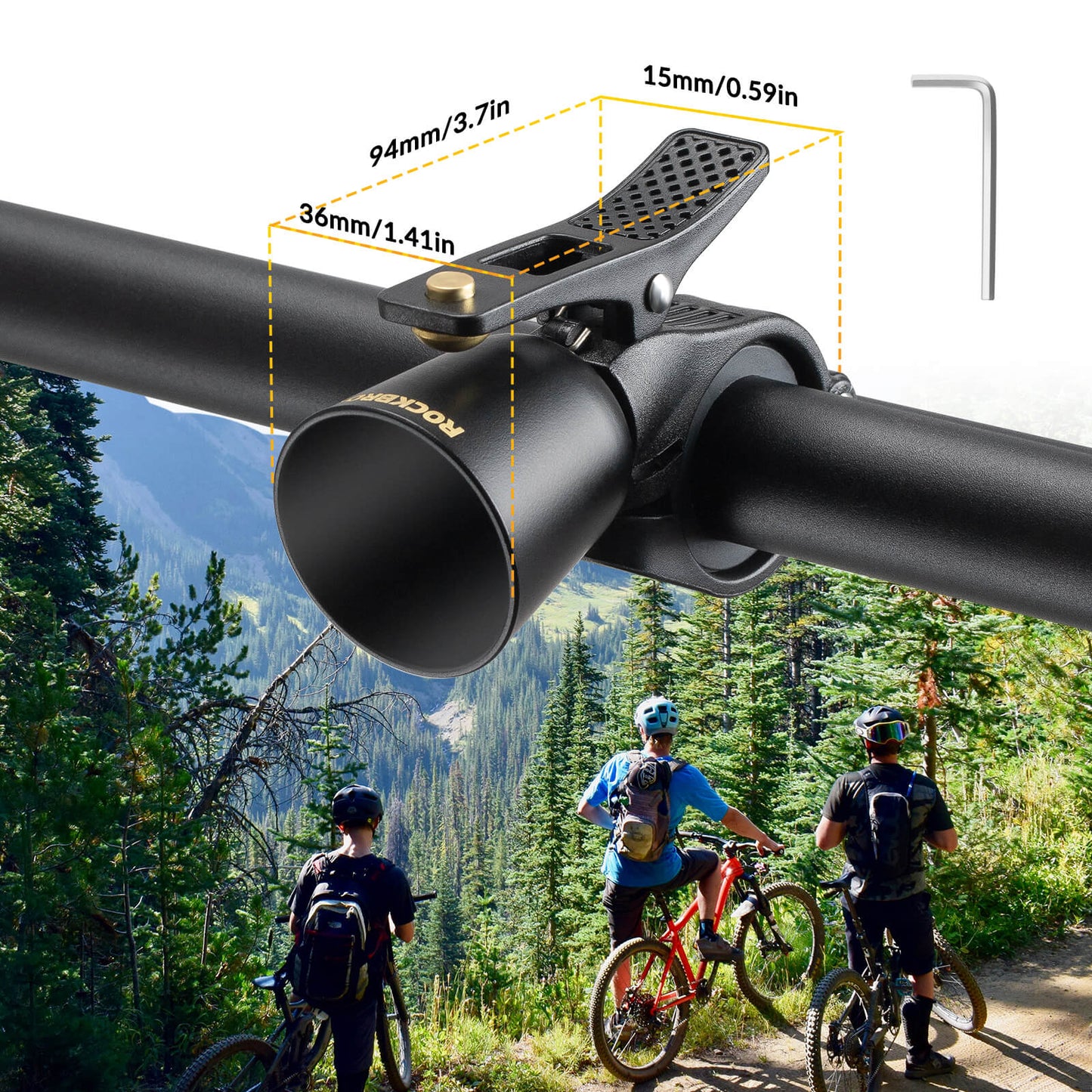 ROCKBROS Bike Bell – Loud Sound for MTB & Road Bikes
