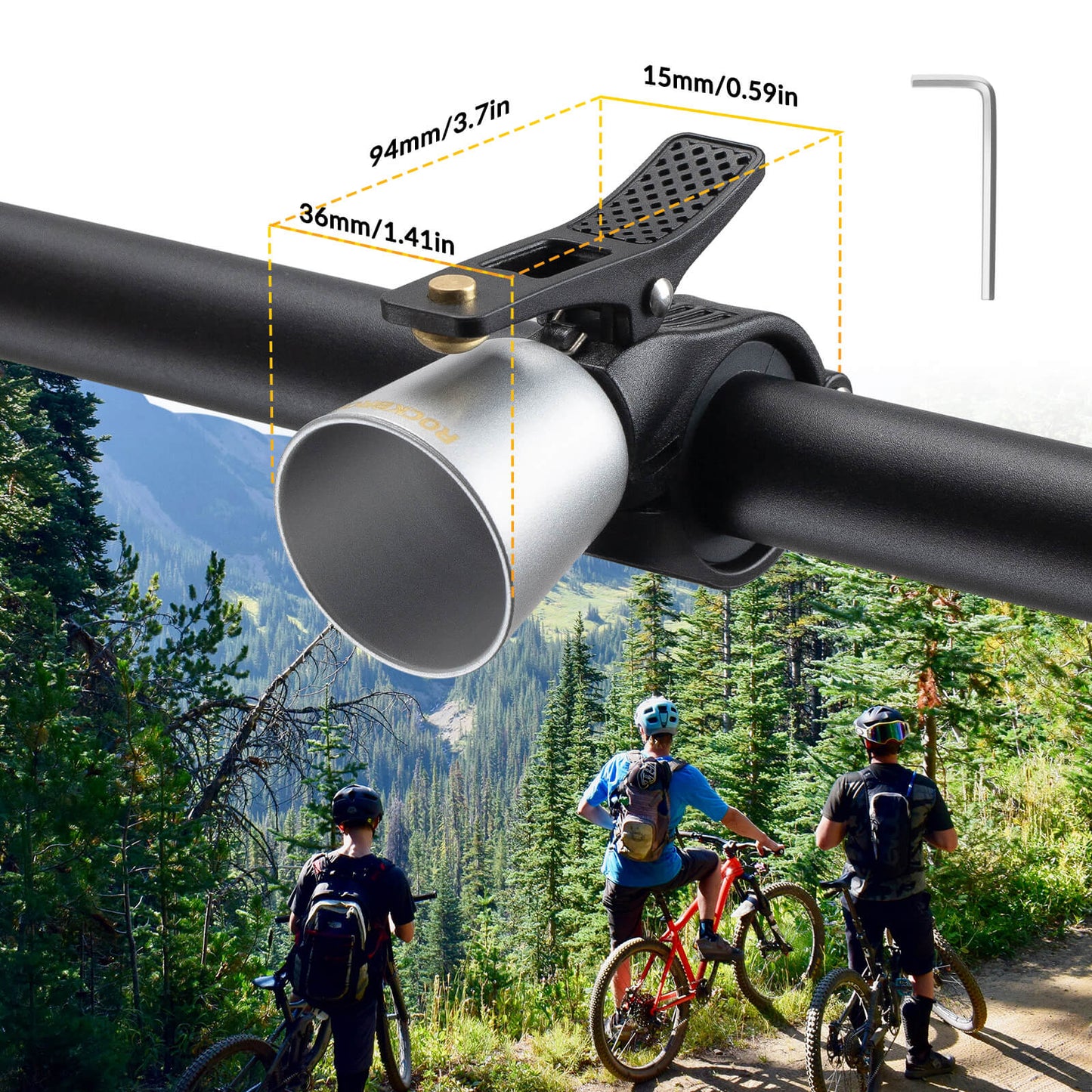 ROCKBROS Bike Bell – Loud Sound for MTB & Road Bikes