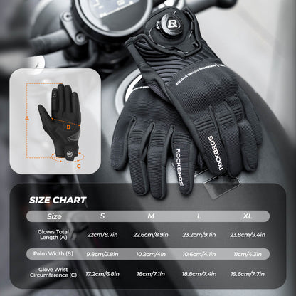Full Finger Cycling Gloves Touchscreen Breathable Flexible Padded