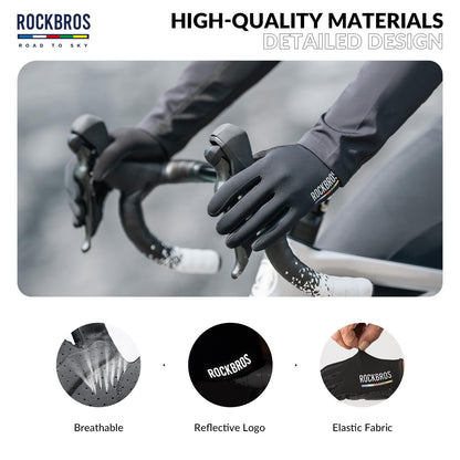 ROCKBROS Road-to-Sky Spring Summer Cycling Gloves Full Finger Touch Screen