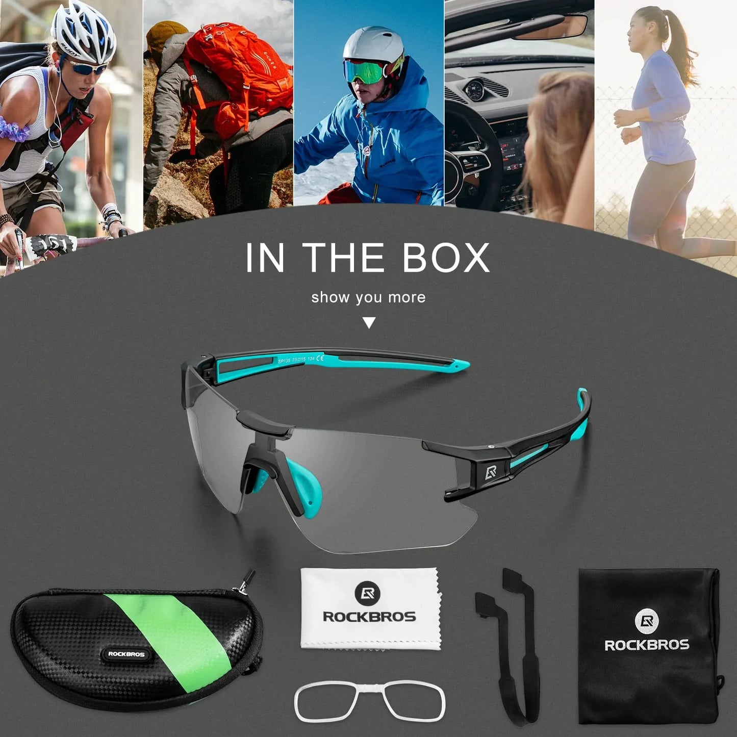 Adaptive Cycling Goggles with Complete UV Protection