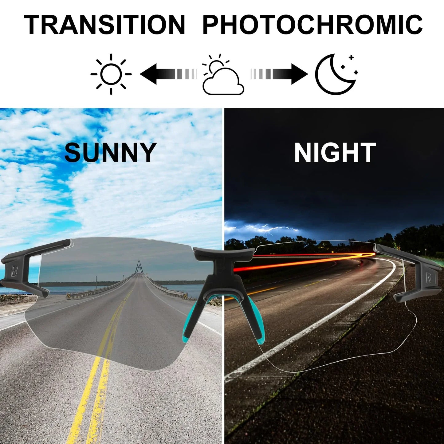 Adaptive Cycling Goggles with Complete UV Protection