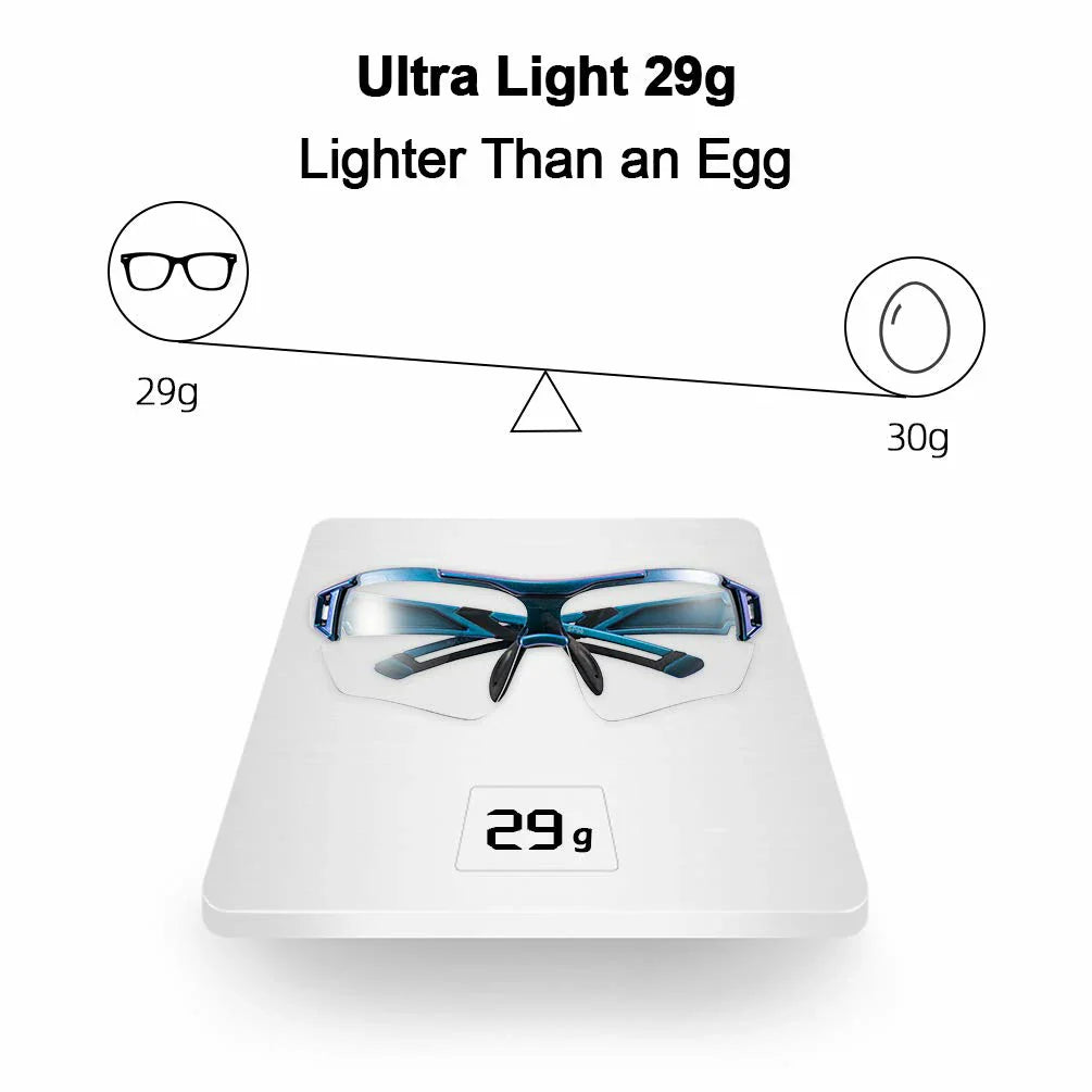 Adaptive Cycling Goggles with Complete UV Protection
