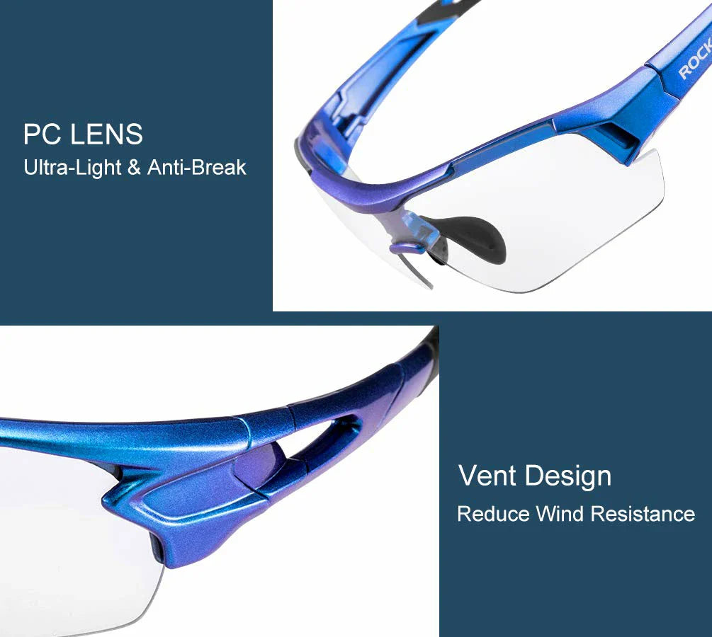 Adaptive Cycling Goggles with Complete UV Protection