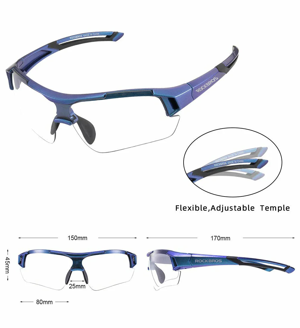 Adaptive Cycling Goggles with Complete UV Protection
