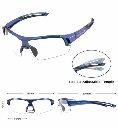 Adaptive Cycling Goggles with Complete UV Protection