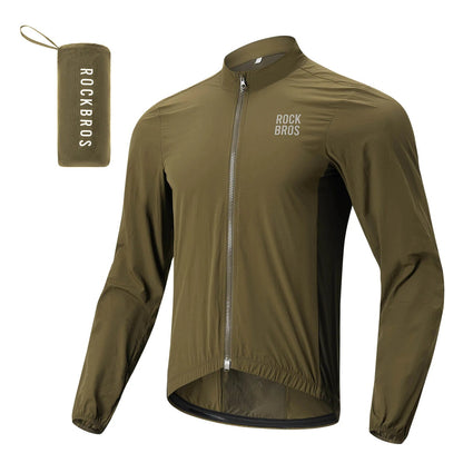 Cycling Windbreaker Jacket Foldable Long-Seeved