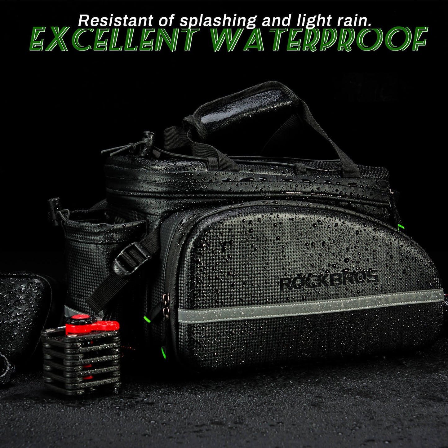 ROCKBROS Bike Rear Rack Bag Waterproof Multifunctional Bike Trunk Bag