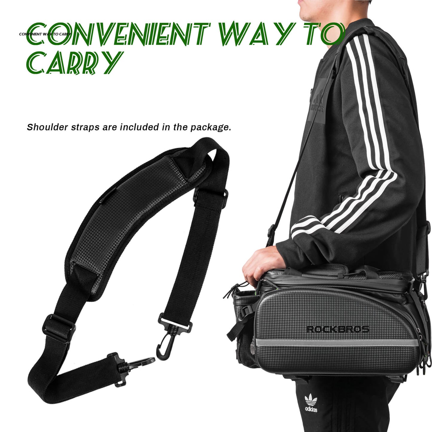 ROCKBROS Bike Rear Rack Bag Waterproof Multifunctional Bike Trunk Bag