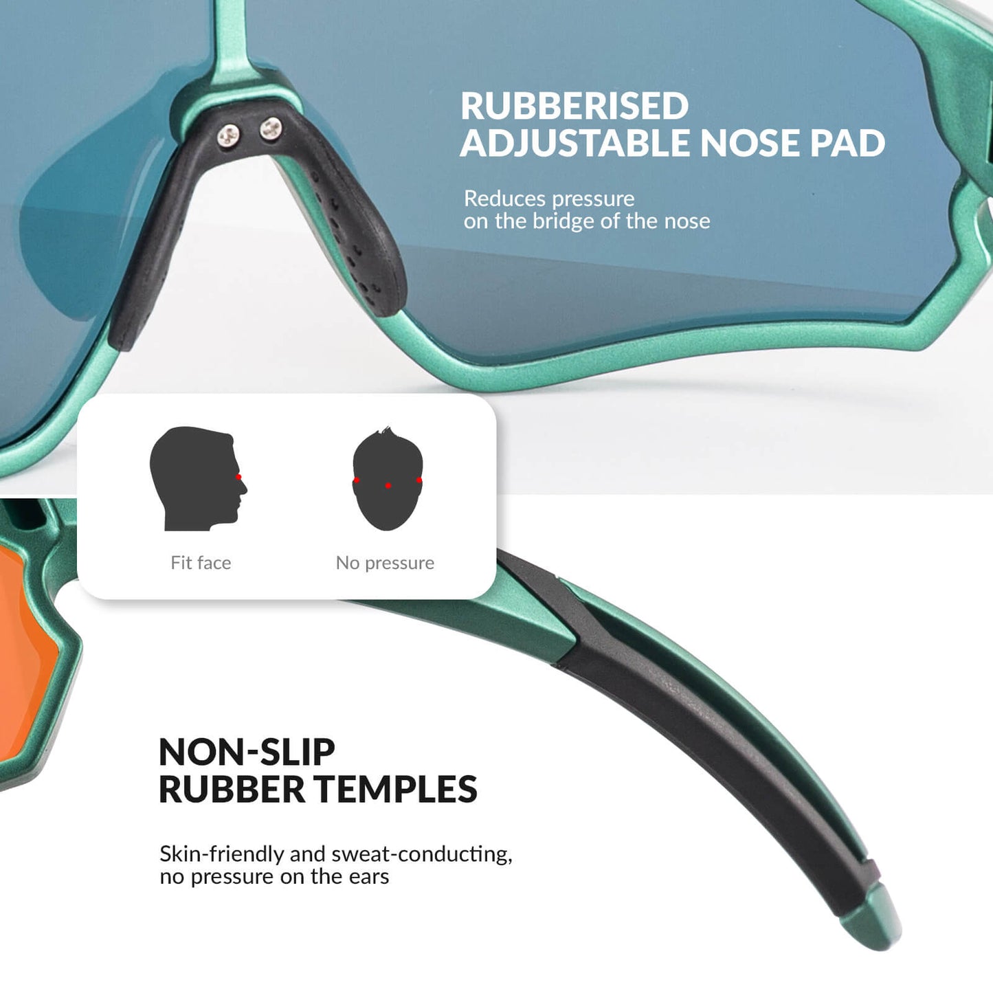 ROCKBROS Kids Polarized Cycling Sunglasses UV400 Bike Glasses