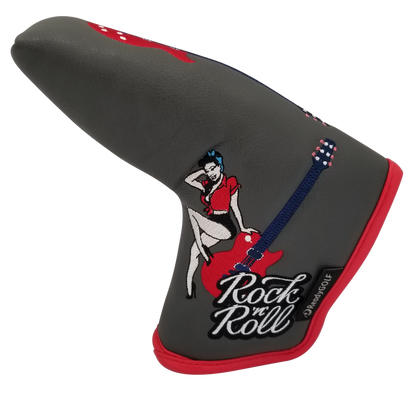 Rock 'N' Roll Embroidered Blade Putter Cover by ReadyGOLF