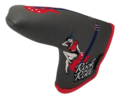 Rock 'N' Roll Embroidered Blade Putter Cover by ReadyGOLF