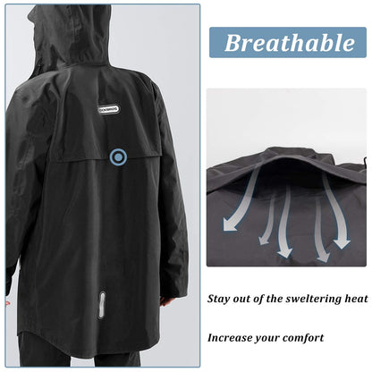 Waterproof Raincoat & Overtrousers for Men Women with Reflective