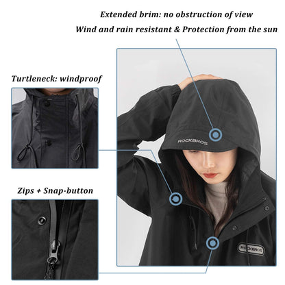 Waterproof Raincoat & Overtrousers for Men Women with Reflective