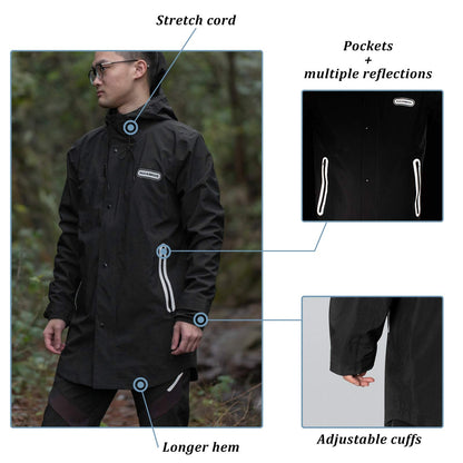 Waterproof Raincoat & Overtrousers for Men Women with Reflective