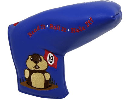 Dancing Gopher Blue Embroidered Blade Putter Cover by ReadyGOLF