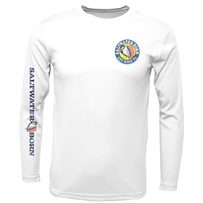 Key West, FL Realistic Lobster Men's Long Sleeve UPF 50+ Dry-Fit Shirt