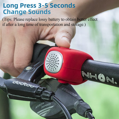 ROCKBROS Electric Bicycle Bells Loud Horn Ring Rainproof 3 Modes 90DB