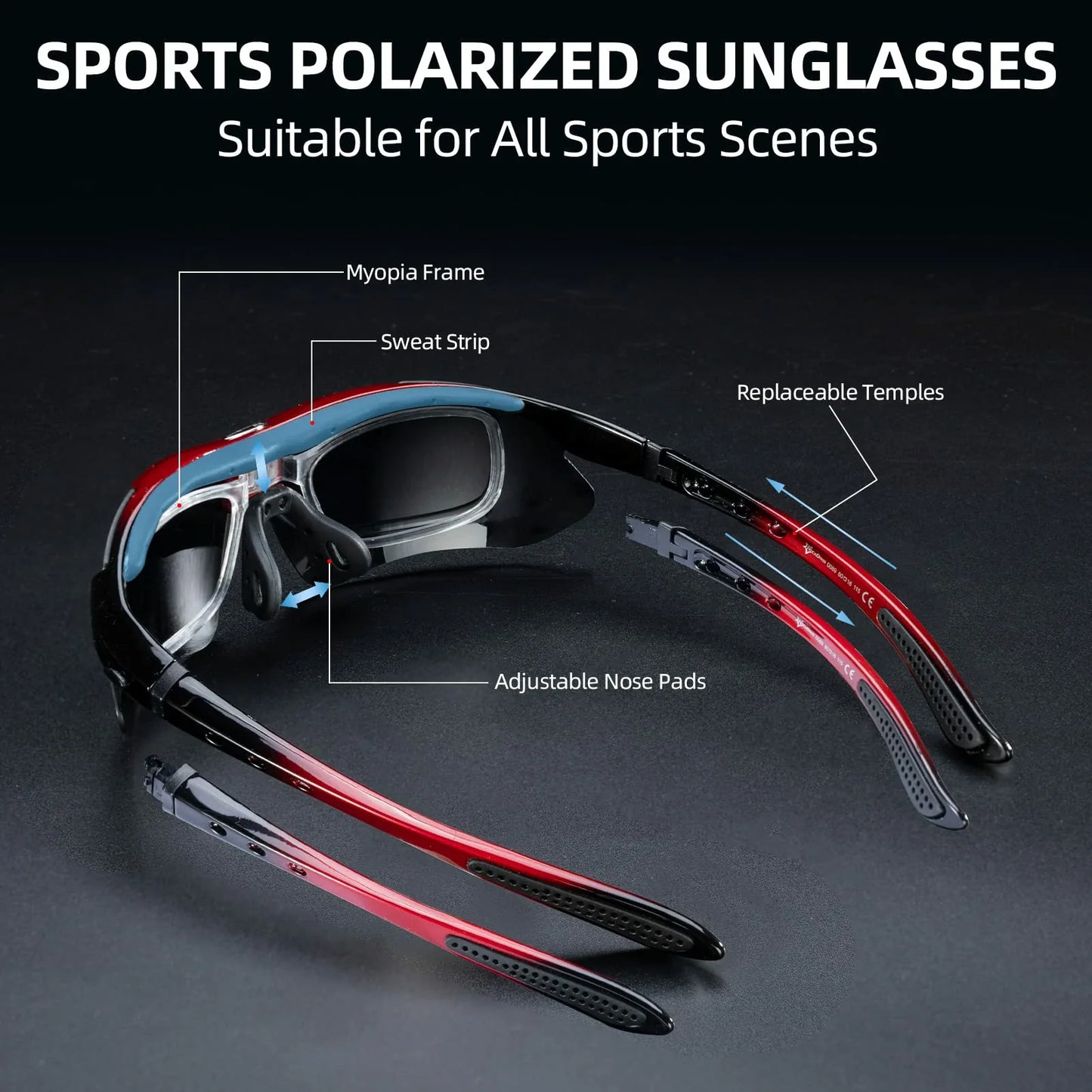 Polarized Sports Sunglasses for Cycling