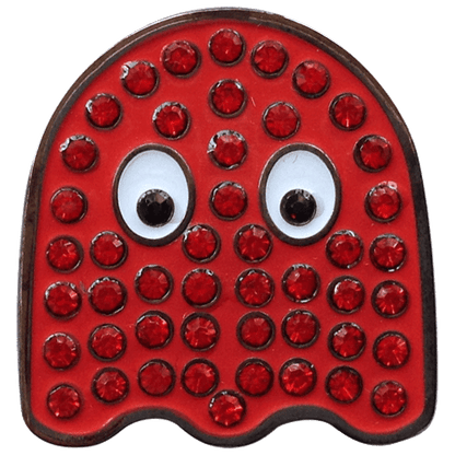 Arcade Red Ghost Crystal Ball Marker & Hat Clip by ReadyGOLF