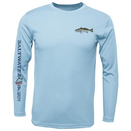 Clean Redfish Long Sleeve UPF 50+ Dry-Fit Shirt