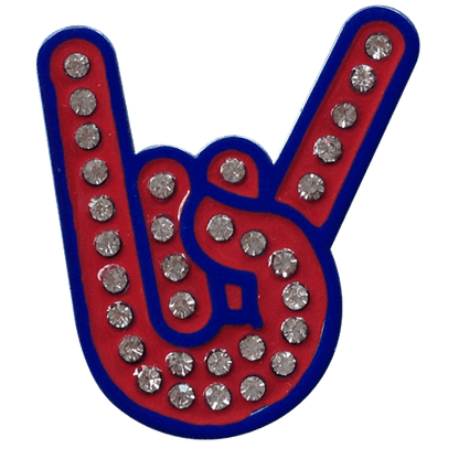 Rock On Hand Gesture Crystal Ball Marker &amp; Hat Clip by ReadyGOLF