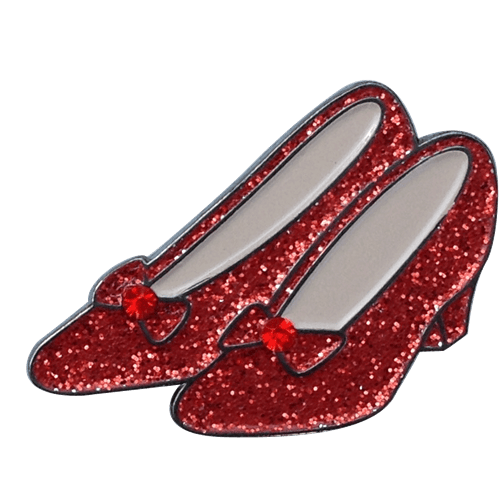 Ruby Slippers Glitter Ball Marker &  Hat Clip by ReadyGOLF