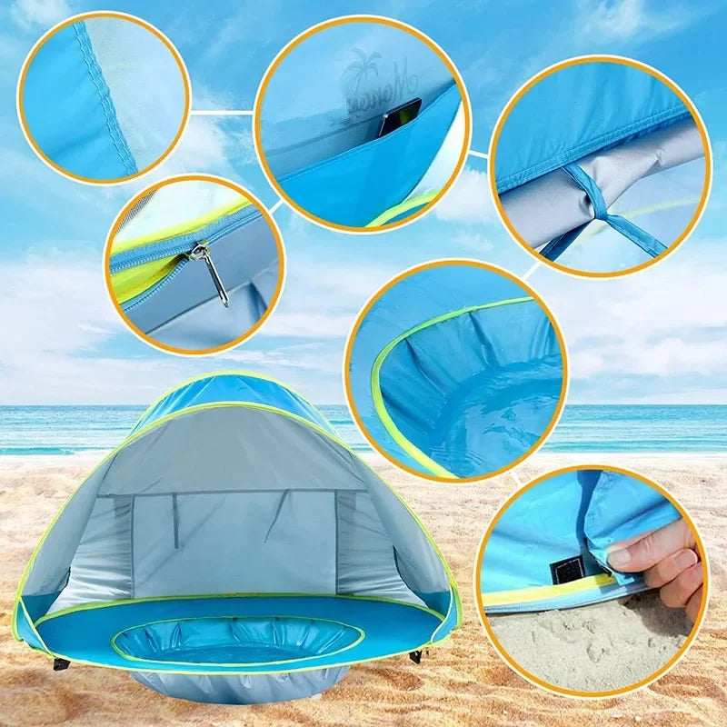Waterproof & Breathable Pop-Up Tent for Beach & Pool