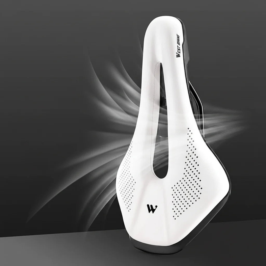Hollow Road Bike Seat: Wear-Resistant Leather Saddle