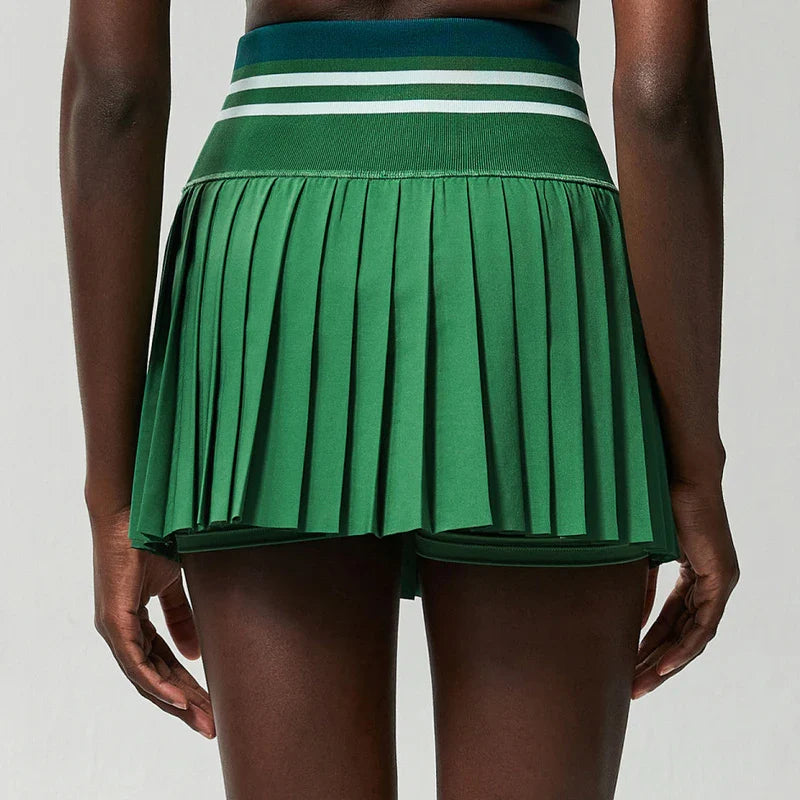 Women's Summer Sports Skort High Waisted  Pleated 2 in 1