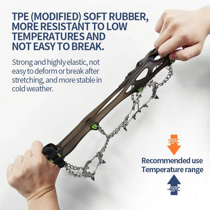 Anti-Slip Ice Grippers & Crampons for Hiking Shoe Cleats