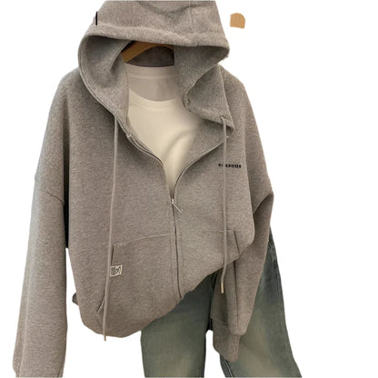 Chic Letter Embroidery Hoodie