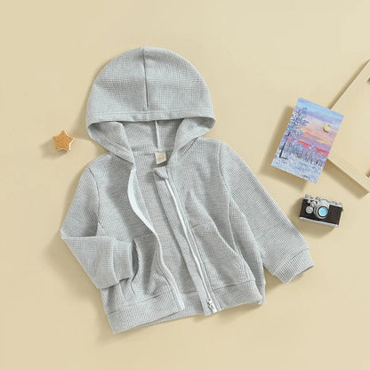 Hoodie Long Sleeve Hooded Zip Up Sweatshirt Jacket for Boys & Girls