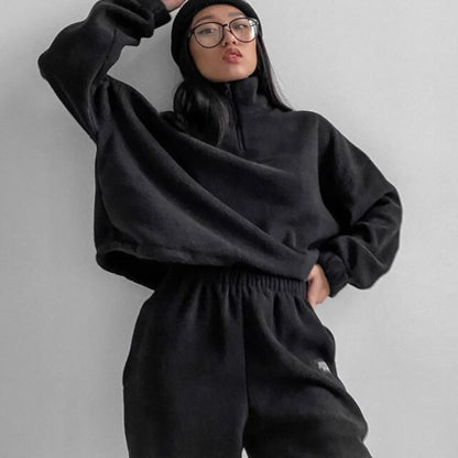 Women's 2 Piece Sportswear Set Hooded Sweatshirt Tracksuit Pants