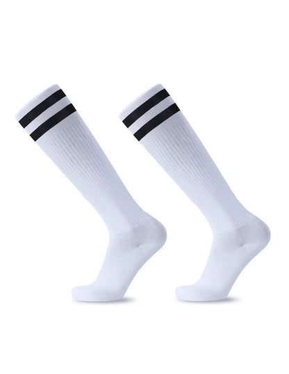 Striped Breathable Cotton Soccer Socks for Kids