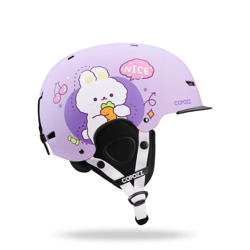 Kids Ski Helmet  Cartoons  Integrally Molded  Safety