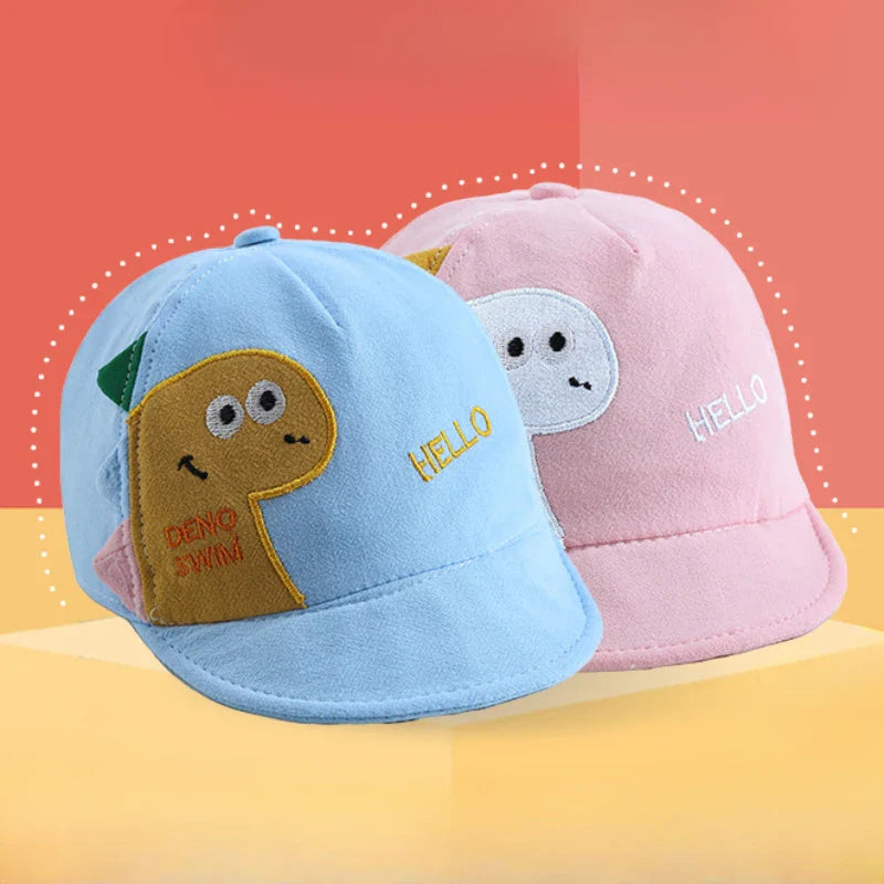 Cartoon Dino Baby Baseball Caps