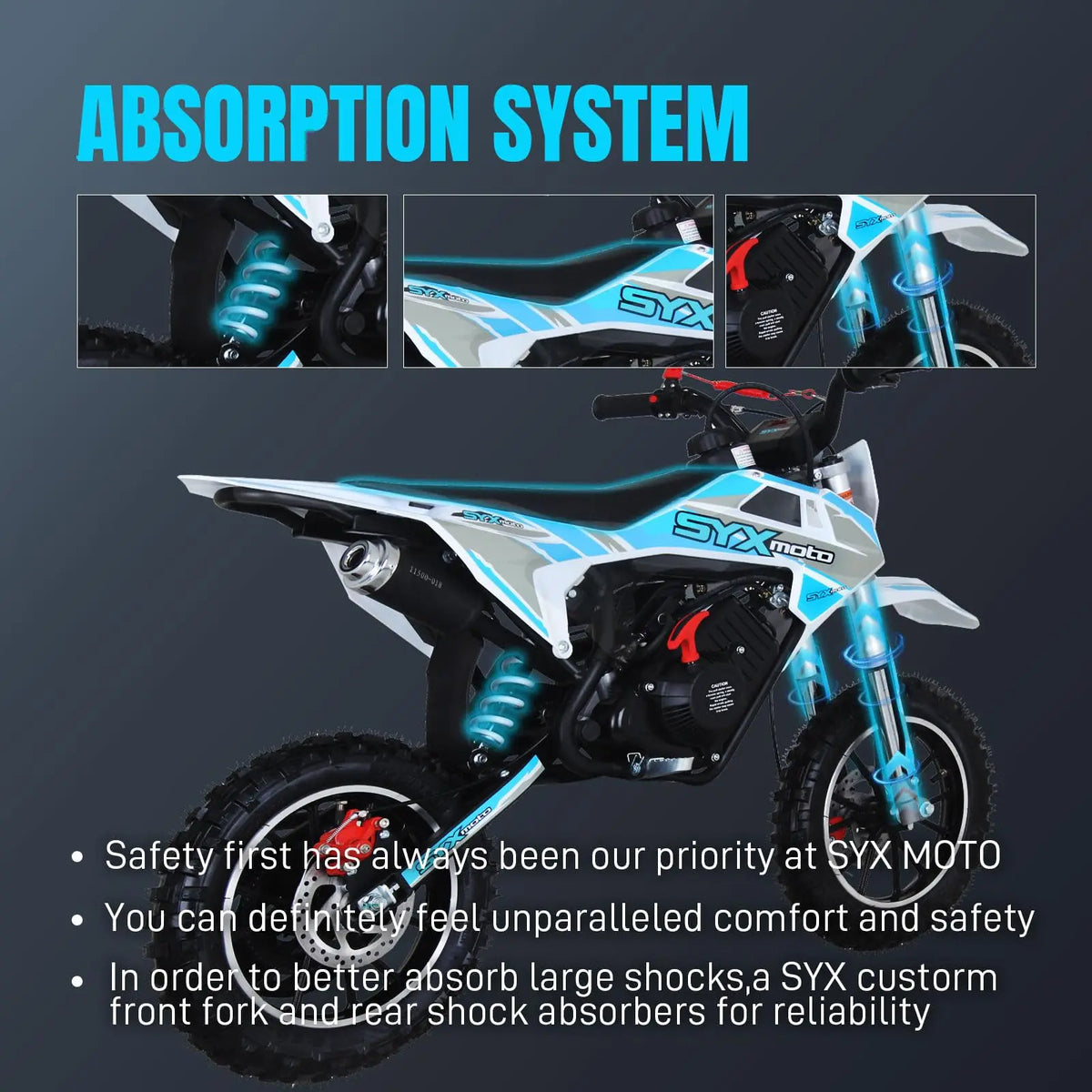 58cc Kids Dirt Bike - 4-Stroke Gas Powered Mini Pit Bike