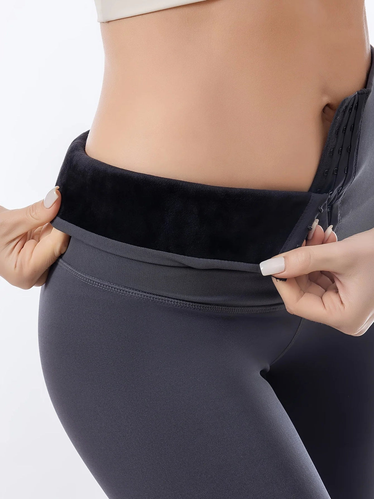 Plush Velvet High-Rise Tummy Control Leggings
