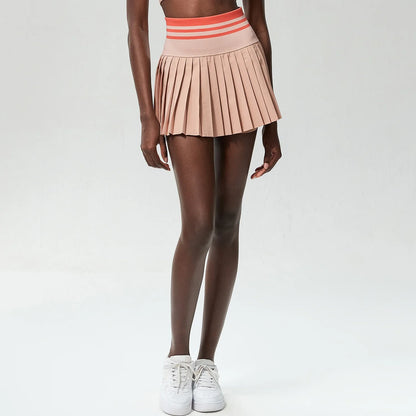 Women's Summer Sports Skort High Waisted  Pleated 2 in 1