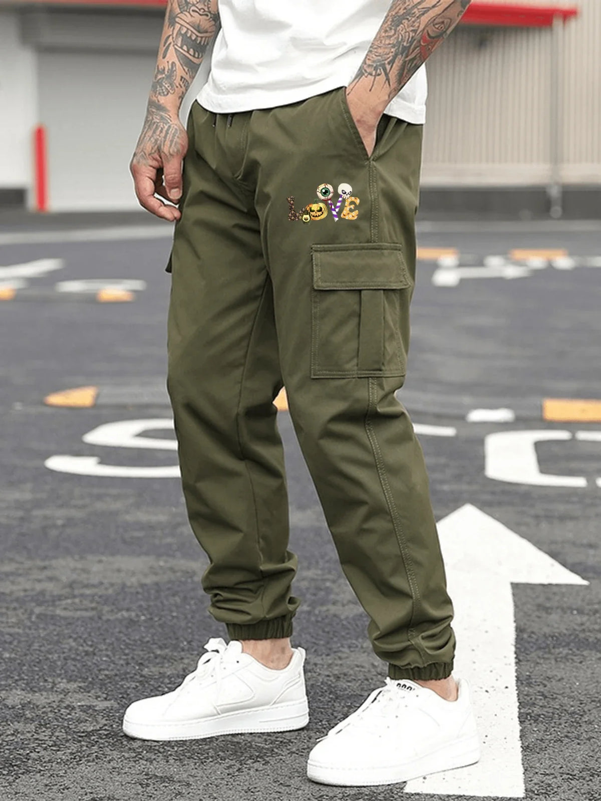 Men’s Outdoor Multi-Pocket Cargo Sweatpants
