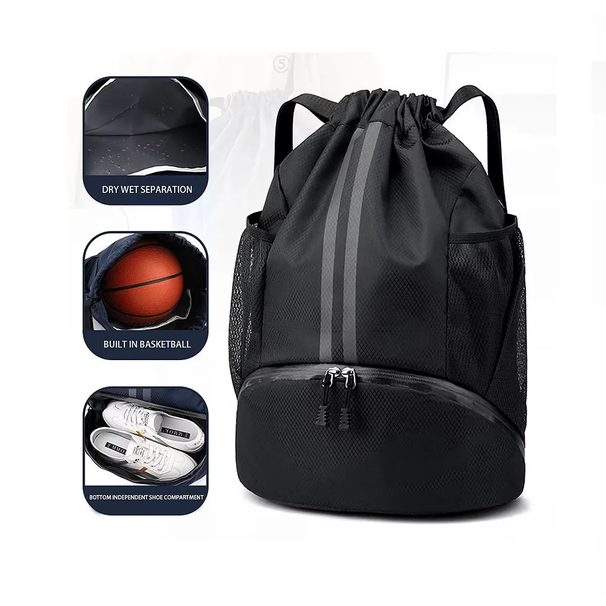 Basketball & Swim Dry-Wet Separation Sports Bag